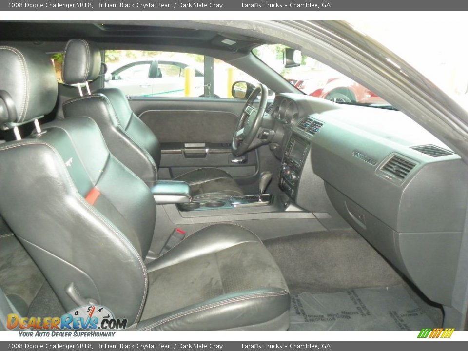 2008 Dodge Challenger SRT8 Brilliant Black Crystal Pearl / Dark Slate Gray Photo #10