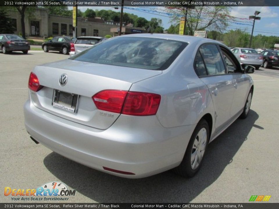 2012 Volkswagen Jetta SE Sedan Reflex Silver Metallic / Titan Black Photo #6