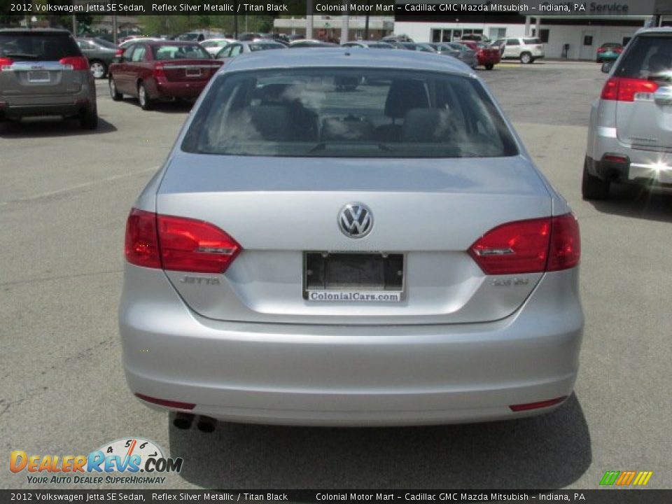 2012 Volkswagen Jetta SE Sedan Reflex Silver Metallic / Titan Black Photo #7
