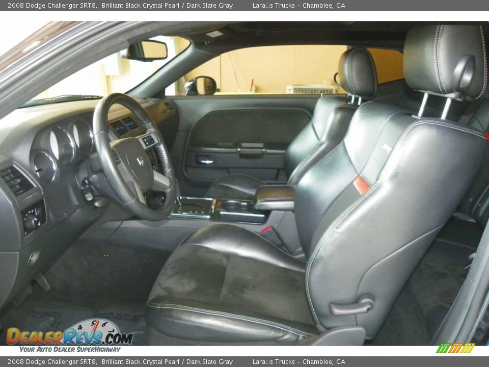 2008 Dodge Challenger SRT8 Brilliant Black Crystal Pearl / Dark Slate Gray Photo #12