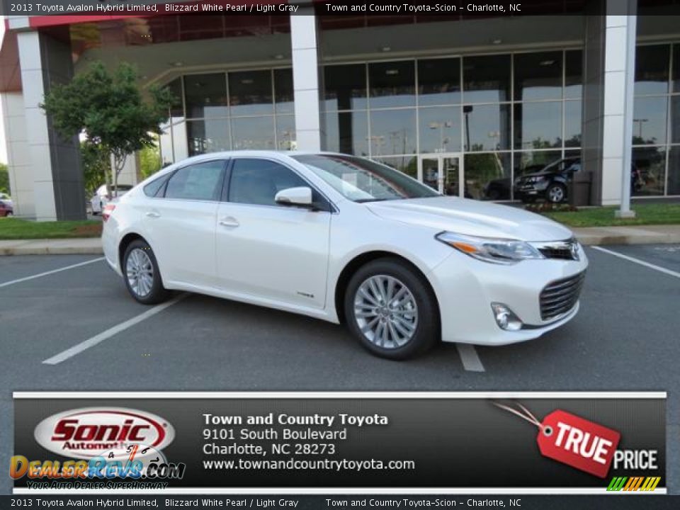 2013 Toyota Avalon Hybrid Limited Blizzard White Pearl / Light Gray Photo #1