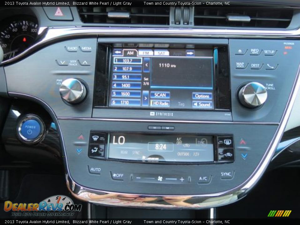 2013 Toyota Avalon Hybrid Limited Blizzard White Pearl / Light Gray Photo #13