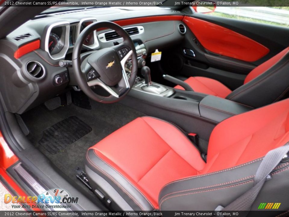 Inferno Orange/Black Interior - 2012 Chevrolet Camaro SS/RS Convertible Photo #21