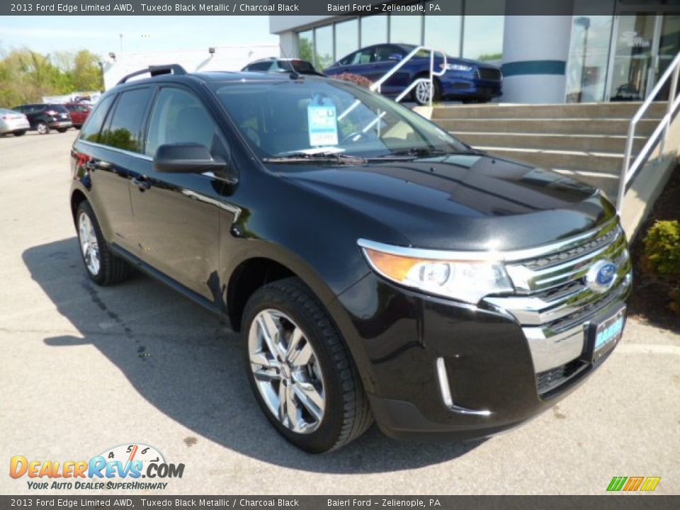2013 Ford Edge Limited AWD Tuxedo Black Metallic / Charcoal Black Photo #2