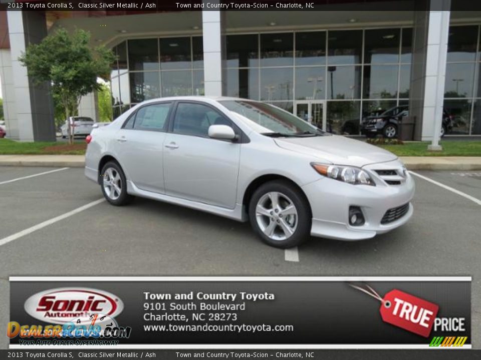 2013 Toyota Corolla S Classic Silver Metallic / Ash Photo #1