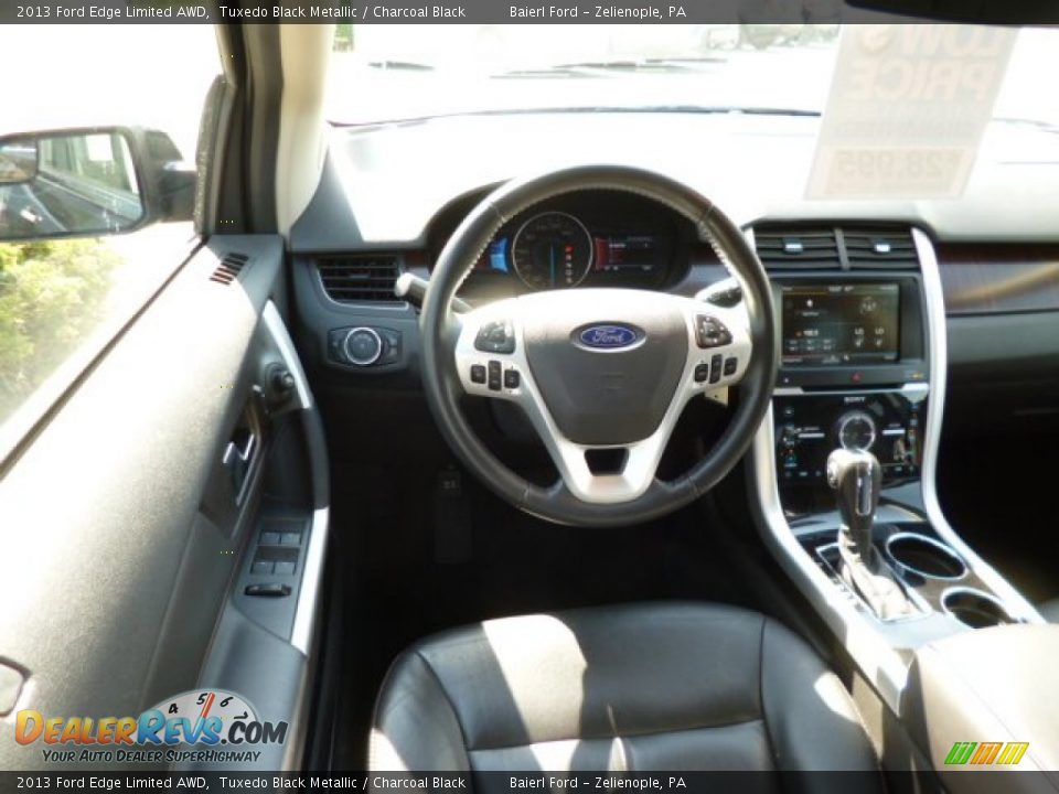 2013 Ford Edge Limited AWD Tuxedo Black Metallic / Charcoal Black Photo #14