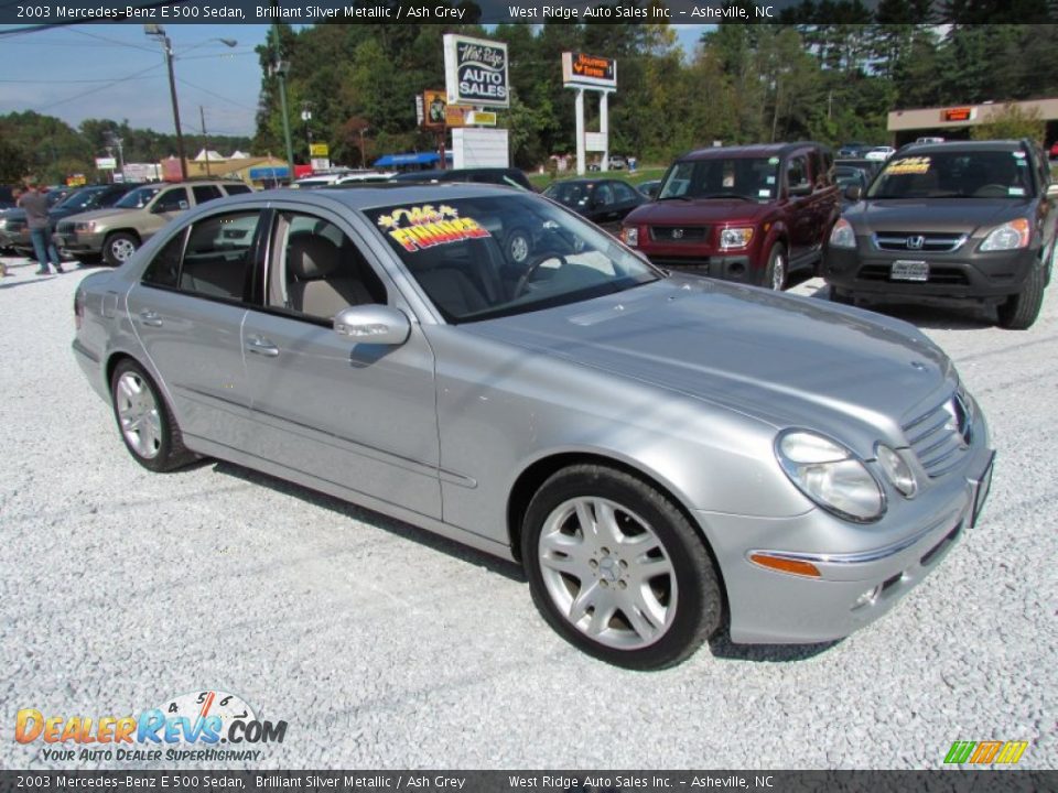 2003 Mercedes-Benz E 500 Sedan Brilliant Silver Metallic / Ash Grey Photo #1