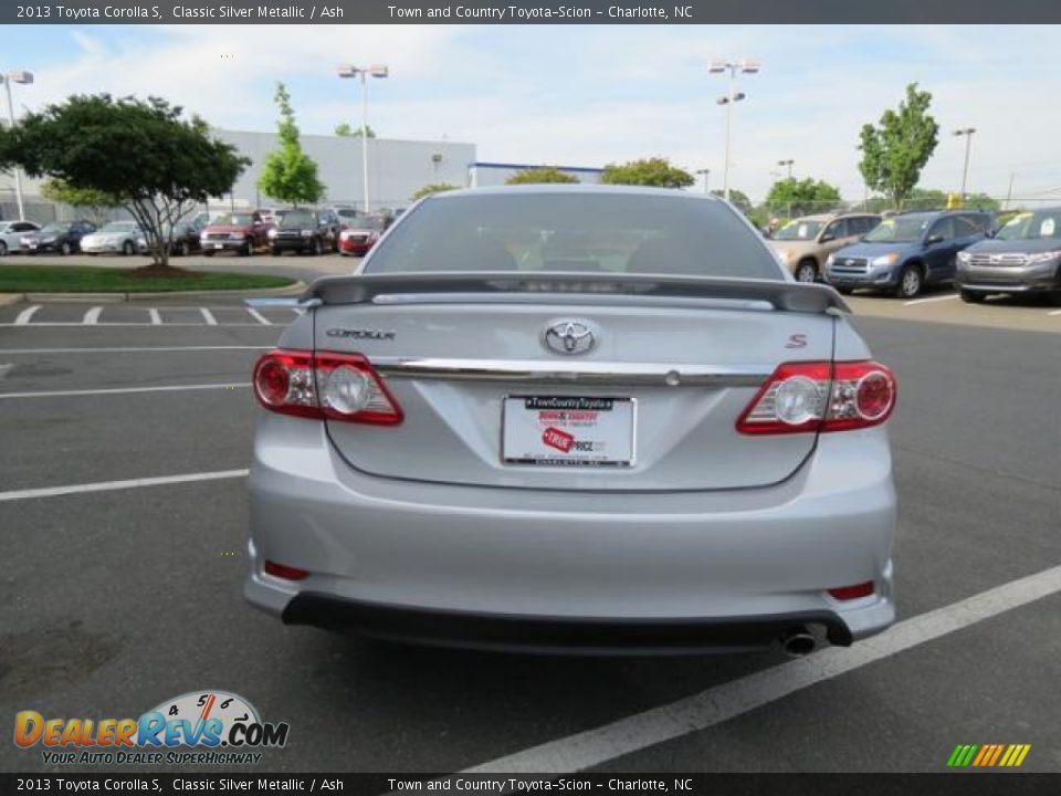 2013 Toyota Corolla S Classic Silver Metallic / Ash Photo #18