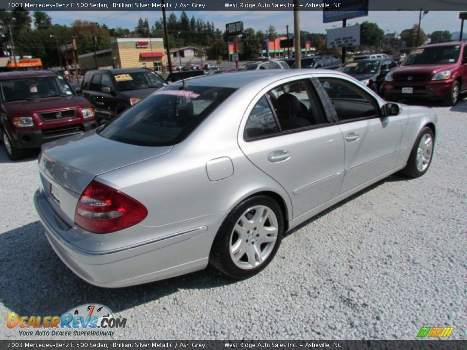 2003 Mercedes-Benz E 500 Sedan Brilliant Silver Metallic / Ash Grey Photo #4