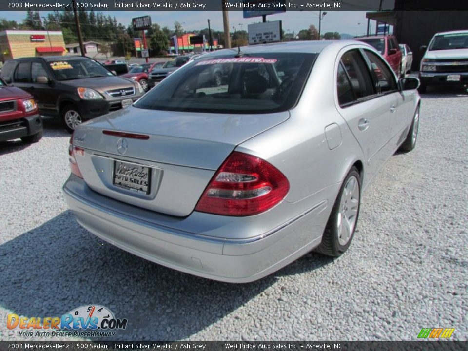 2003 Mercedes-Benz E 500 Sedan Brilliant Silver Metallic / Ash Grey Photo #5