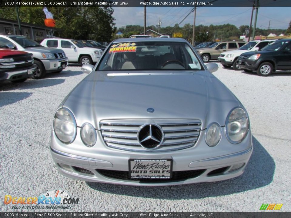 2003 Mercedes-Benz E 500 Sedan Brilliant Silver Metallic / Ash Grey Photo #7