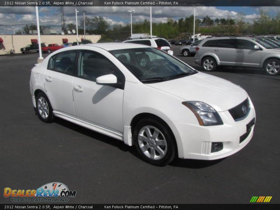 2012 Nissan Sentra 2.0 SR Aspen White / Charcoal Photo #3