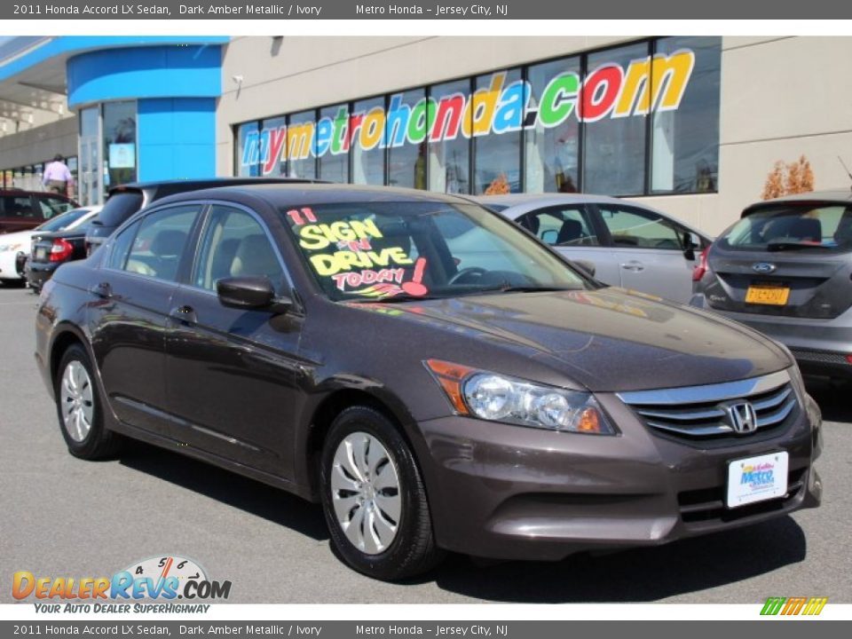 2011 Honda Accord LX Sedan Dark Amber Metallic / Ivory Photo #1