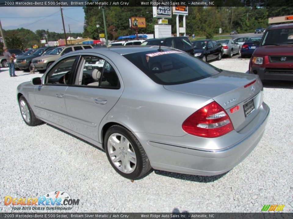 2003 Mercedes-Benz E 500 Sedan Brilliant Silver Metallic / Ash Grey Photo #9