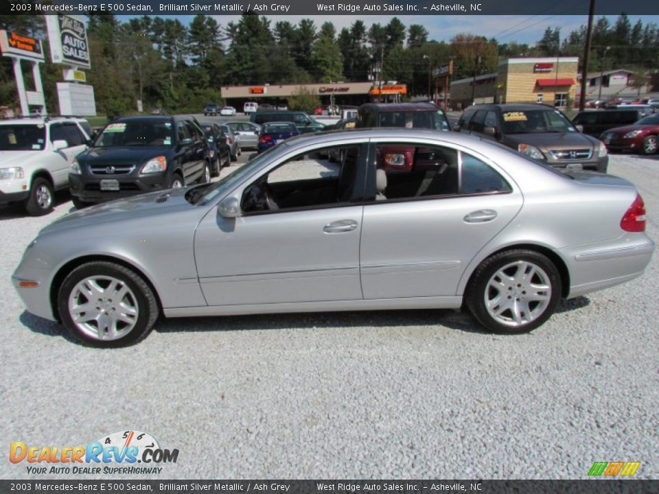 2003 Mercedes-Benz E 500 Sedan Brilliant Silver Metallic / Ash Grey Photo #11