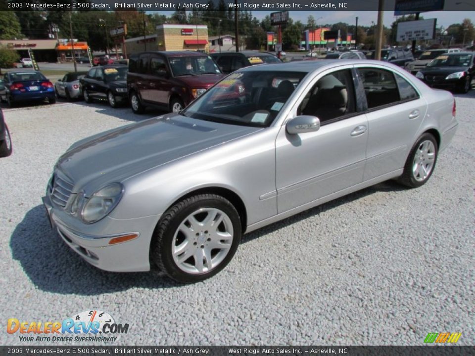 2003 Mercedes-Benz E 500 Sedan Brilliant Silver Metallic / Ash Grey Photo #12