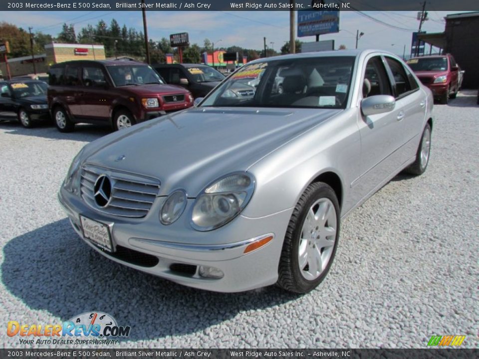2003 Mercedes-Benz E 500 Sedan Brilliant Silver Metallic / Ash Grey Photo #13