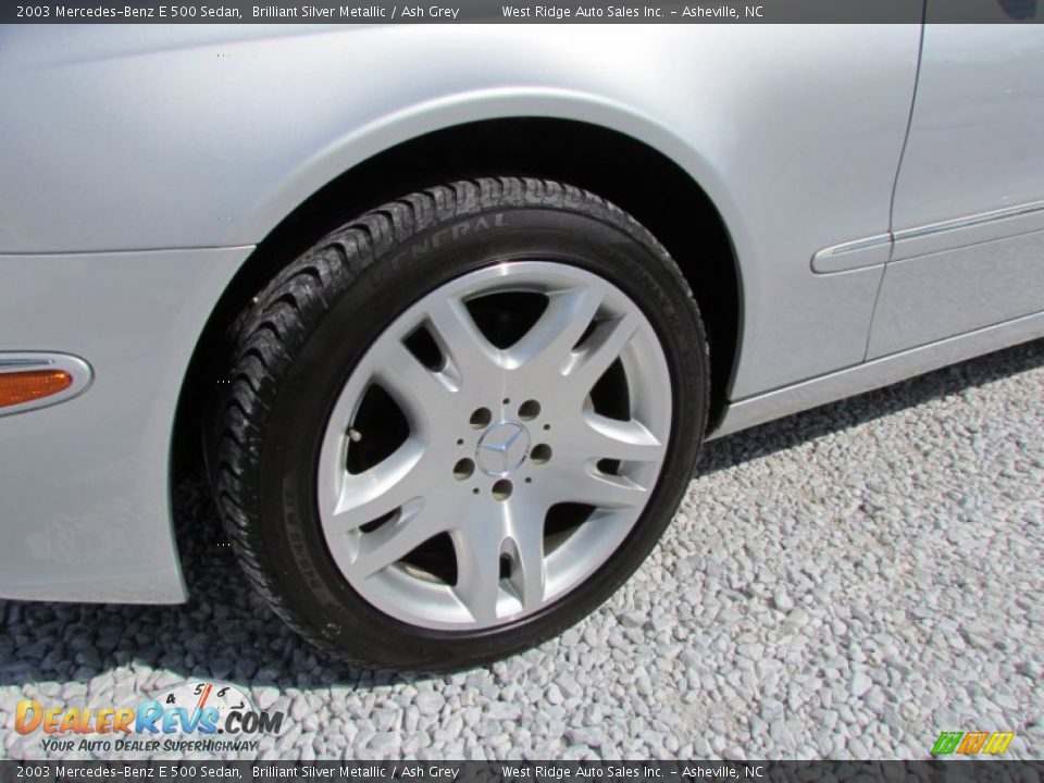 2003 Mercedes-Benz E 500 Sedan Brilliant Silver Metallic / Ash Grey Photo #14