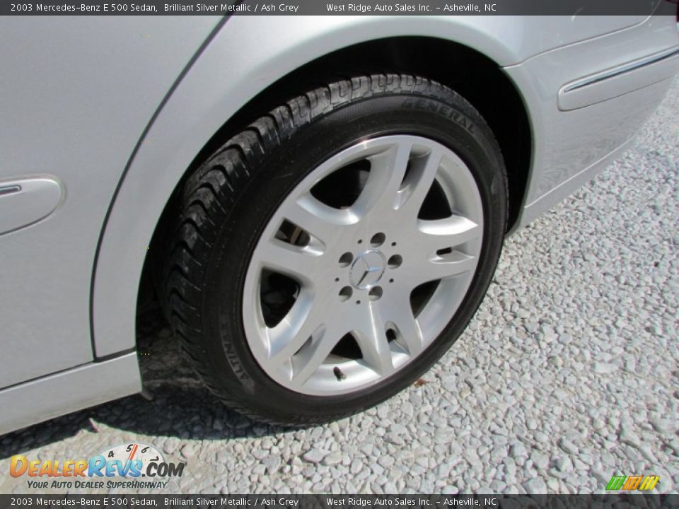 2003 Mercedes-Benz E 500 Sedan Brilliant Silver Metallic / Ash Grey Photo #15