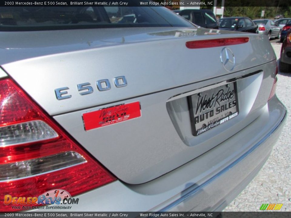 2003 Mercedes-Benz E 500 Sedan Brilliant Silver Metallic / Ash Grey Photo #16