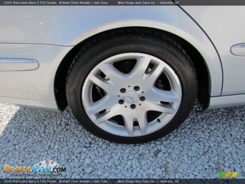 2003 Mercedes-Benz E 500 Sedan Brilliant Silver Metallic / Ash Grey Photo #17