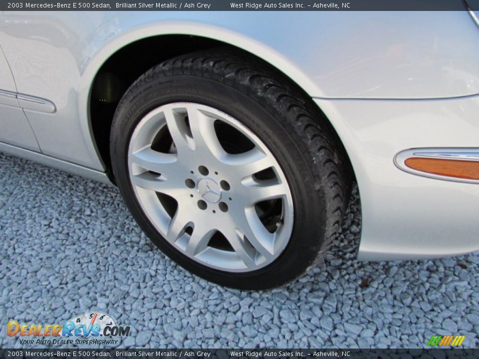 2003 Mercedes-Benz E 500 Sedan Brilliant Silver Metallic / Ash Grey Photo #18