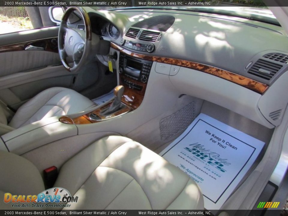 2003 Mercedes-Benz E 500 Sedan Brilliant Silver Metallic / Ash Grey Photo #20