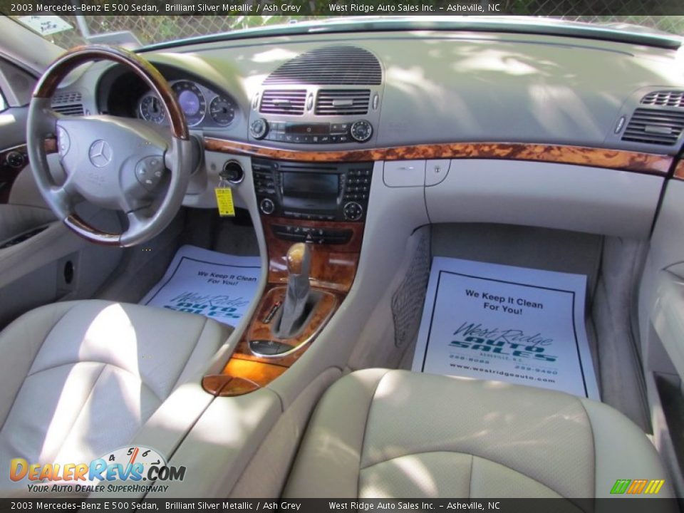 2003 Mercedes-Benz E 500 Sedan Brilliant Silver Metallic / Ash Grey Photo #23