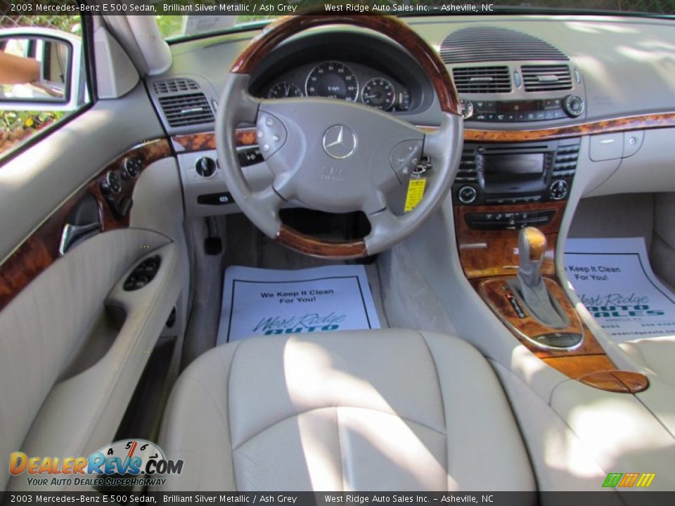 2003 Mercedes-Benz E 500 Sedan Brilliant Silver Metallic / Ash Grey Photo #25