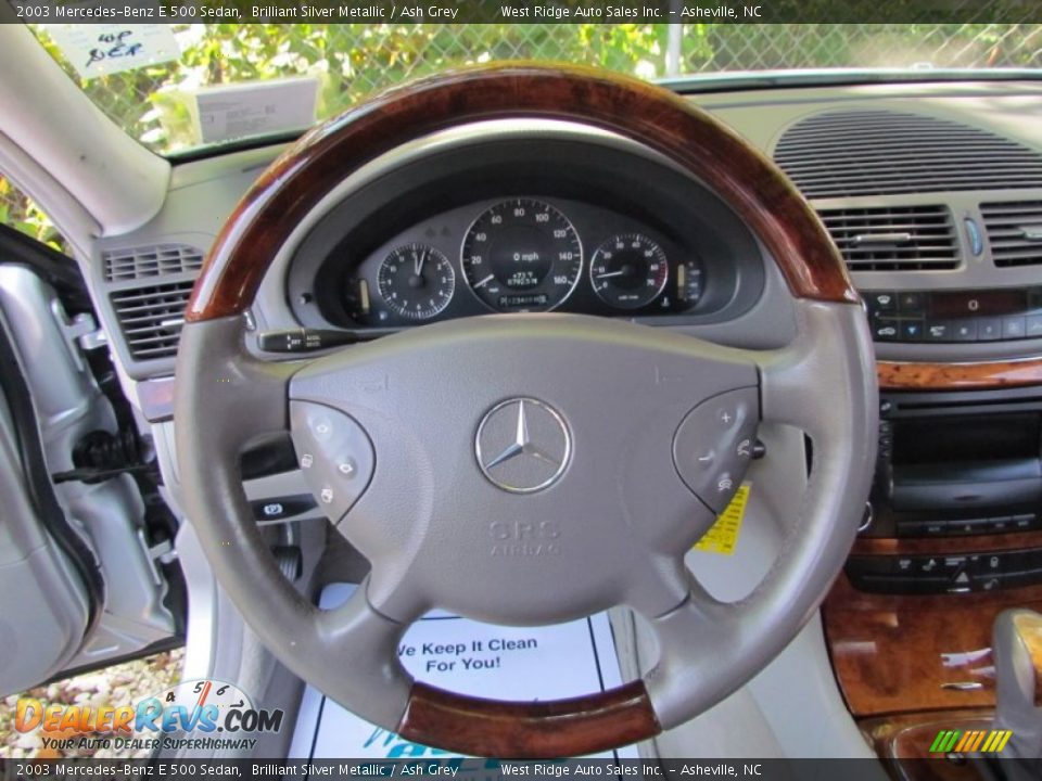 2003 Mercedes-Benz E 500 Sedan Brilliant Silver Metallic / Ash Grey Photo #29