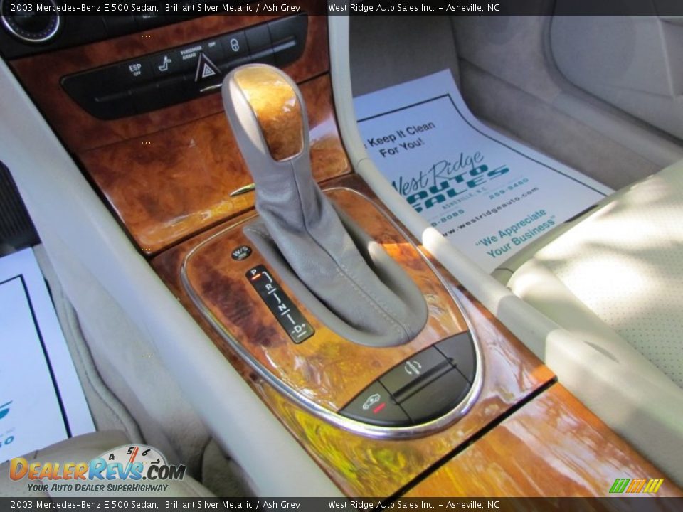 2003 Mercedes-Benz E 500 Sedan Brilliant Silver Metallic / Ash Grey Photo #33