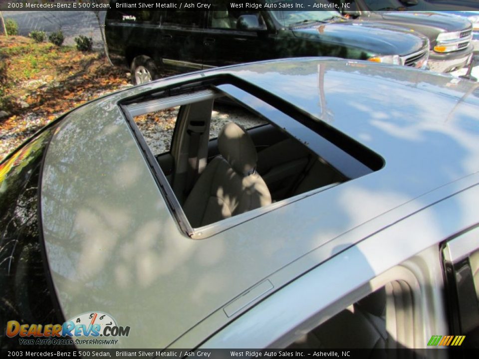 2003 Mercedes-Benz E 500 Sedan Brilliant Silver Metallic / Ash Grey Photo #35