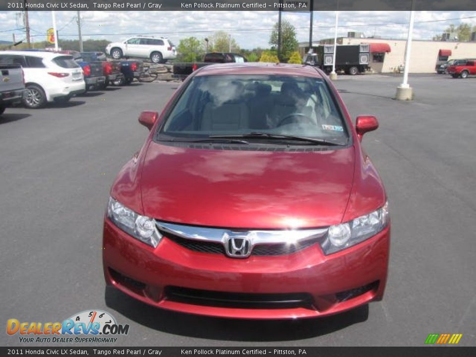 2011 Honda Civic LX Sedan Tango Red Pearl / Gray Photo #2