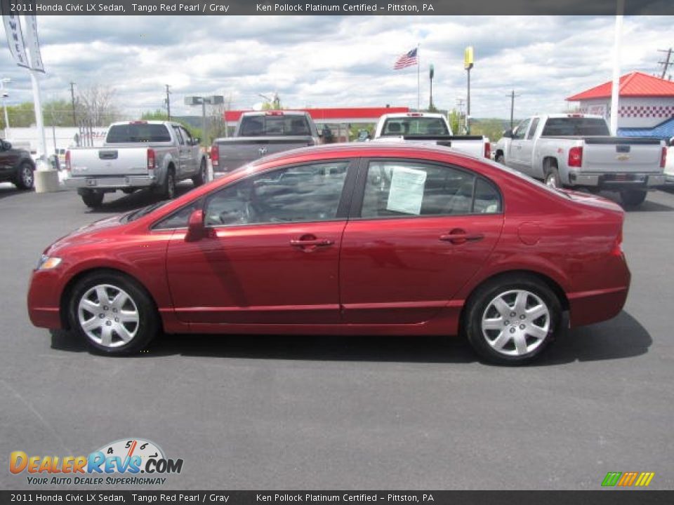 Tango Red Pearl 2011 Honda Civic LX Sedan Photo #8