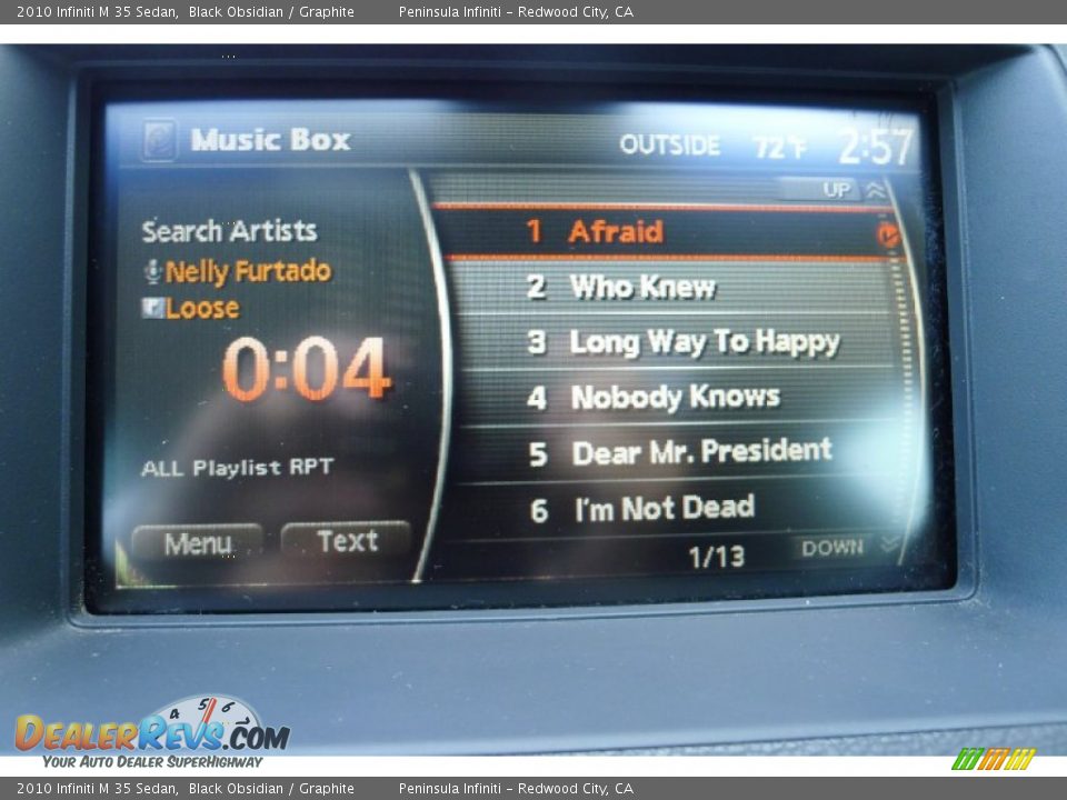 2010 Infiniti M 35 Sedan Black Obsidian / Graphite Photo #22
