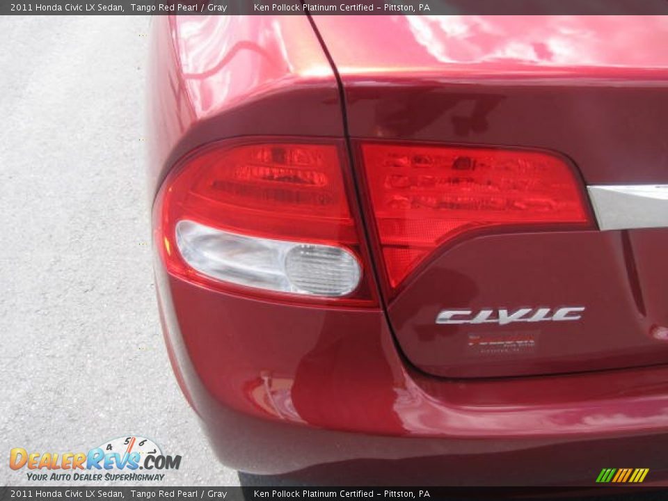 2011 Honda Civic LX Sedan Tango Red Pearl / Gray Photo #12