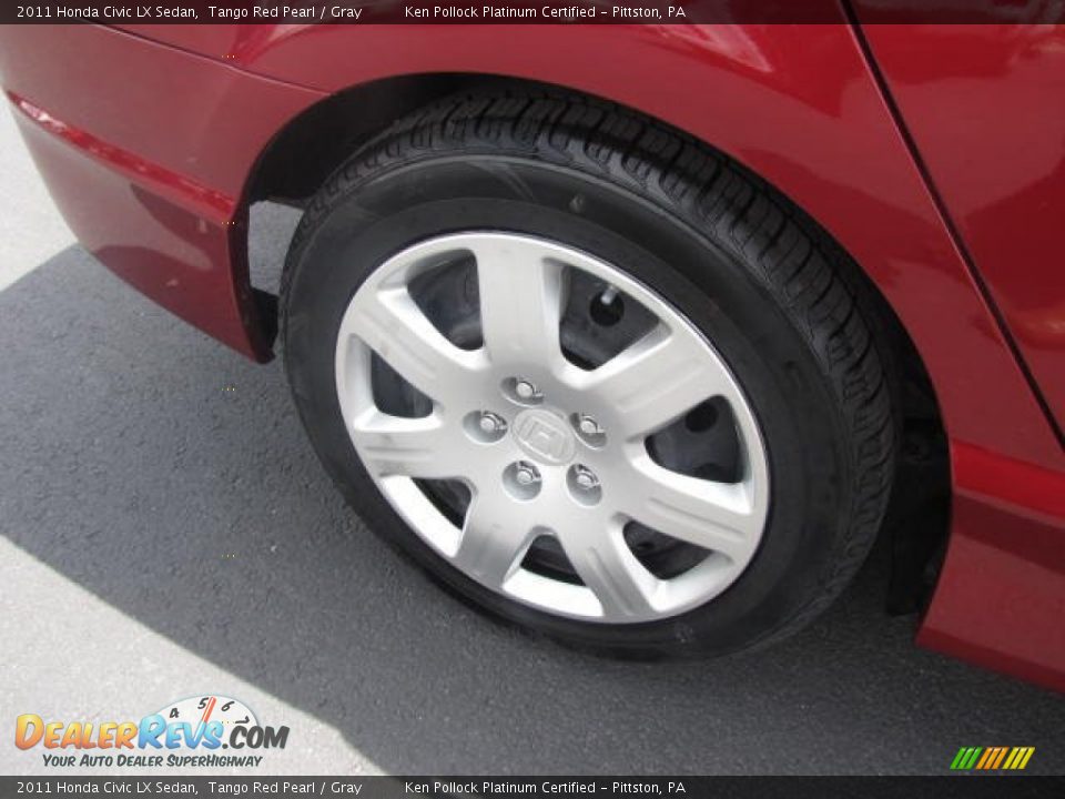 2011 Honda Civic LX Sedan Tango Red Pearl / Gray Photo #15