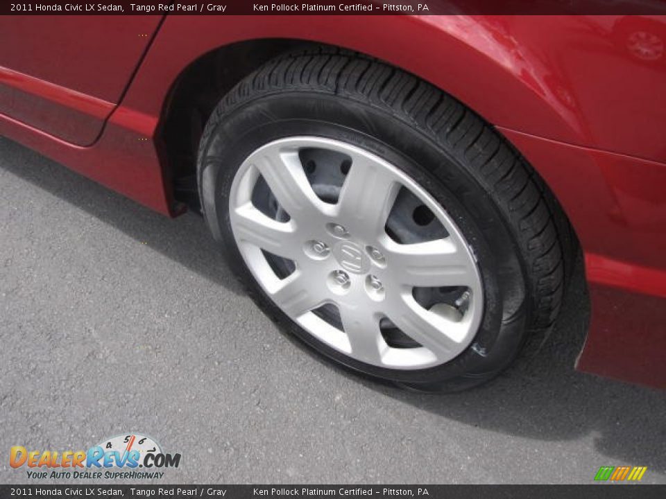2011 Honda Civic LX Sedan Tango Red Pearl / Gray Photo #16