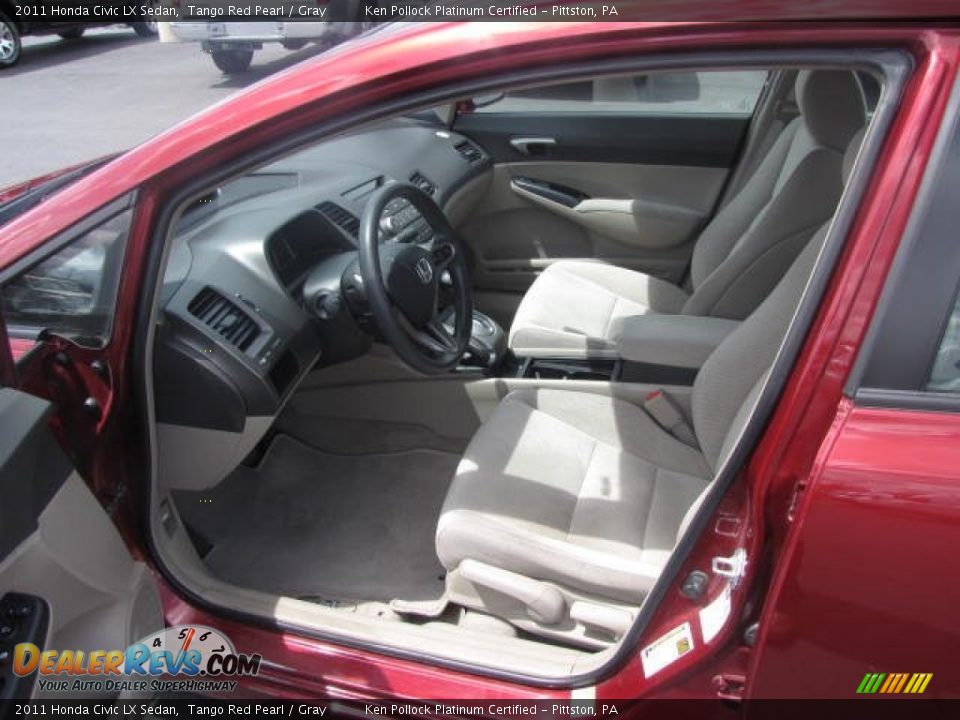 2011 Honda Civic LX Sedan Tango Red Pearl / Gray Photo #17