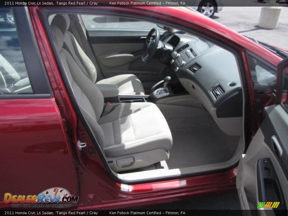 2011 Honda Civic LX Sedan Tango Red Pearl / Gray Photo #19