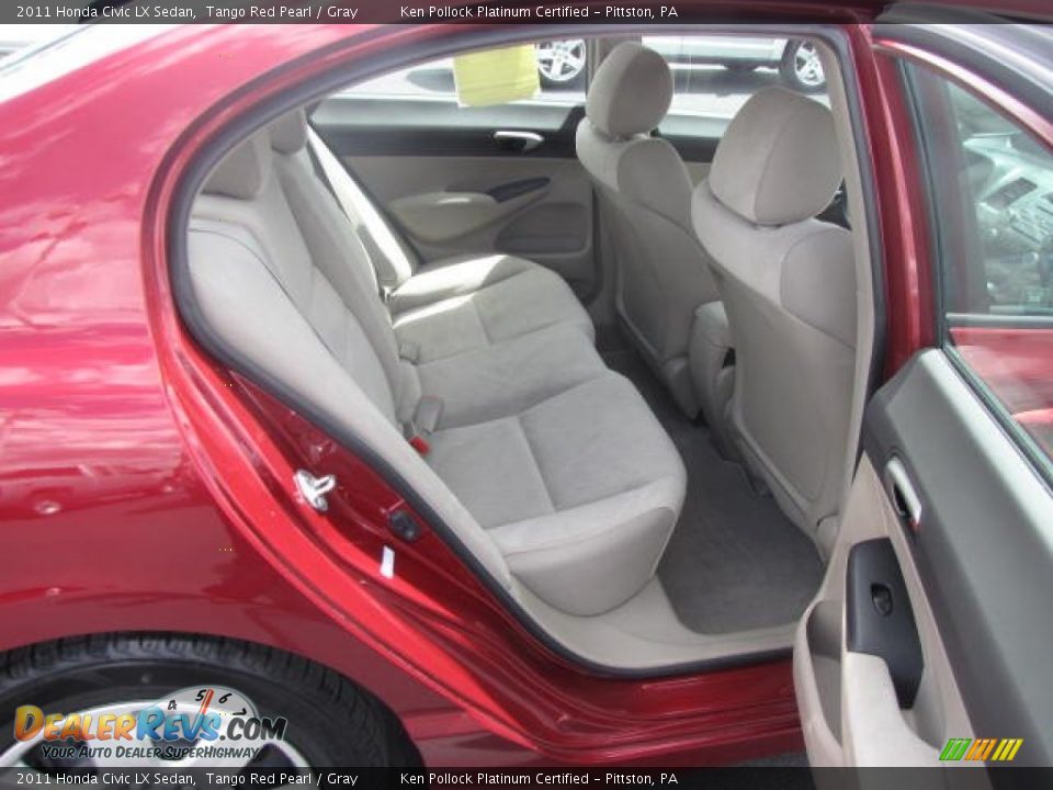 2011 Honda Civic LX Sedan Tango Red Pearl / Gray Photo #23