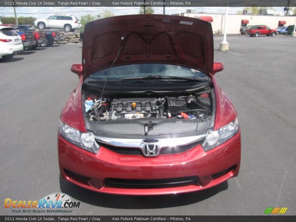 2011 Honda Civic LX Sedan Tango Red Pearl / Gray Photo #27