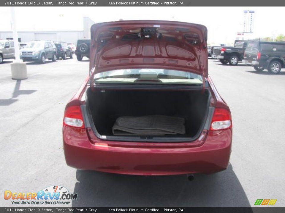 2011 Honda Civic LX Sedan Tango Red Pearl / Gray Photo #28
