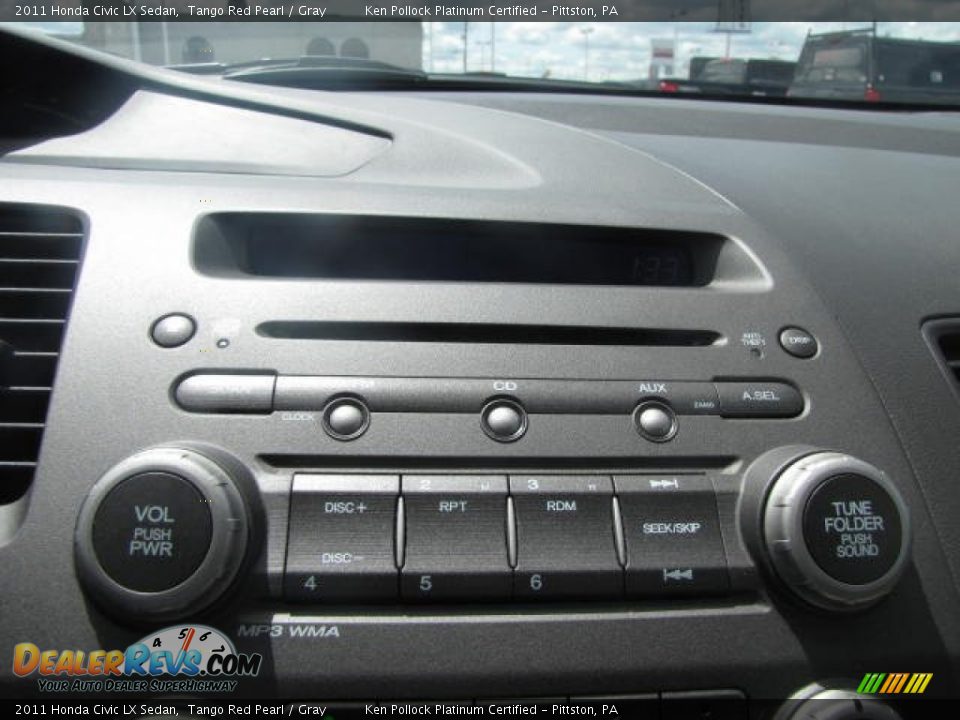 2011 Honda Civic LX Sedan Tango Red Pearl / Gray Photo #29