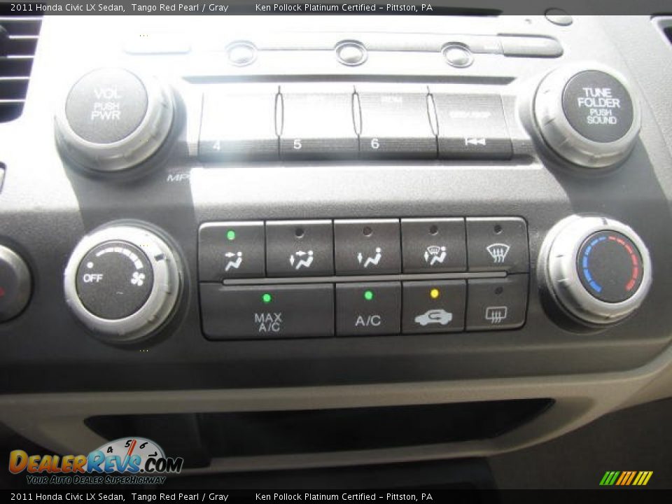 2011 Honda Civic LX Sedan Tango Red Pearl / Gray Photo #30