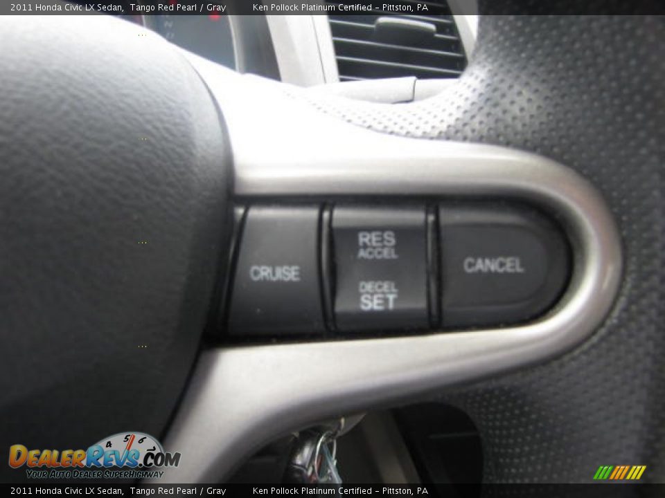 2011 Honda Civic LX Sedan Tango Red Pearl / Gray Photo #34