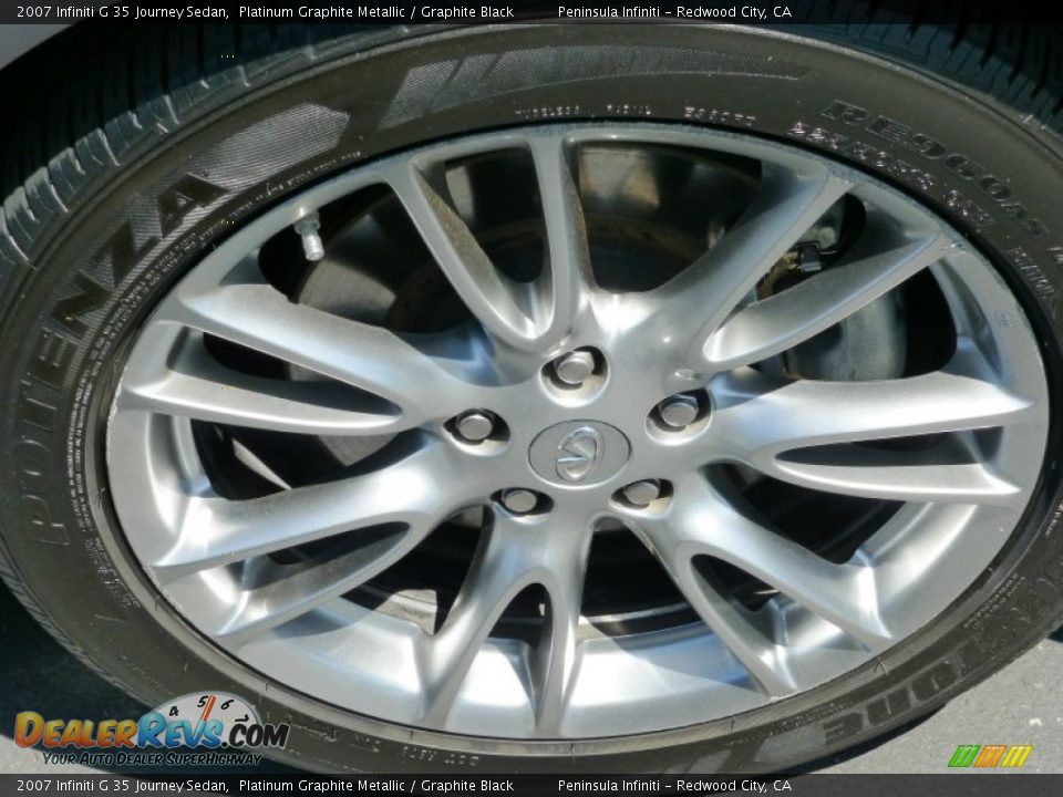 2007 Infiniti G 35 Journey Sedan Platinum Graphite Metallic / Graphite Black Photo #10