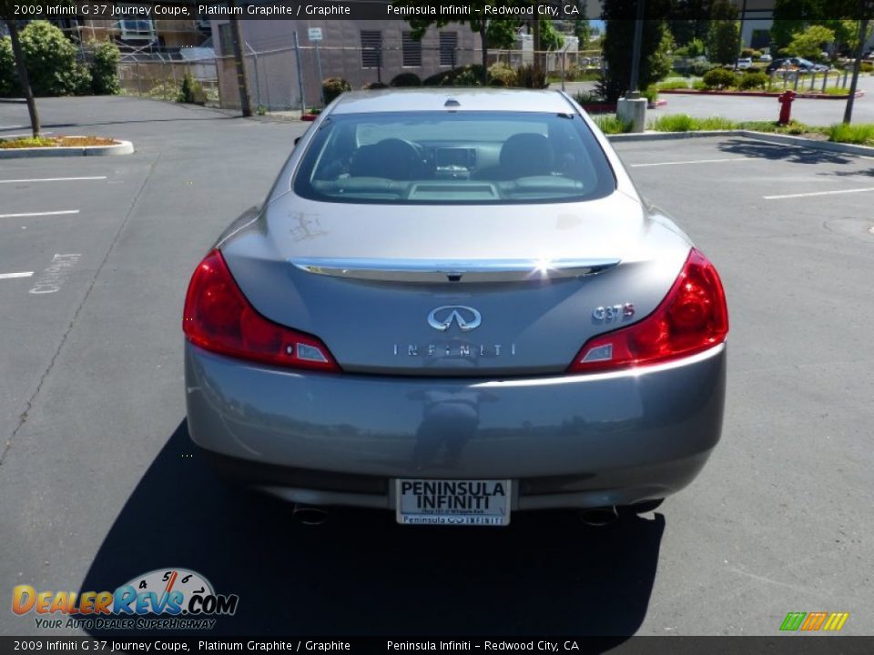 2009 Infiniti G 37 Journey Coupe Platinum Graphite / Graphite Photo #5
