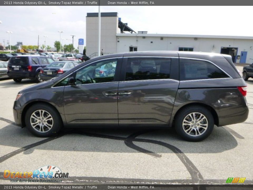 2013 Honda Odyssey EX-L Smokey Topaz Metallic / Truffle Photo #6