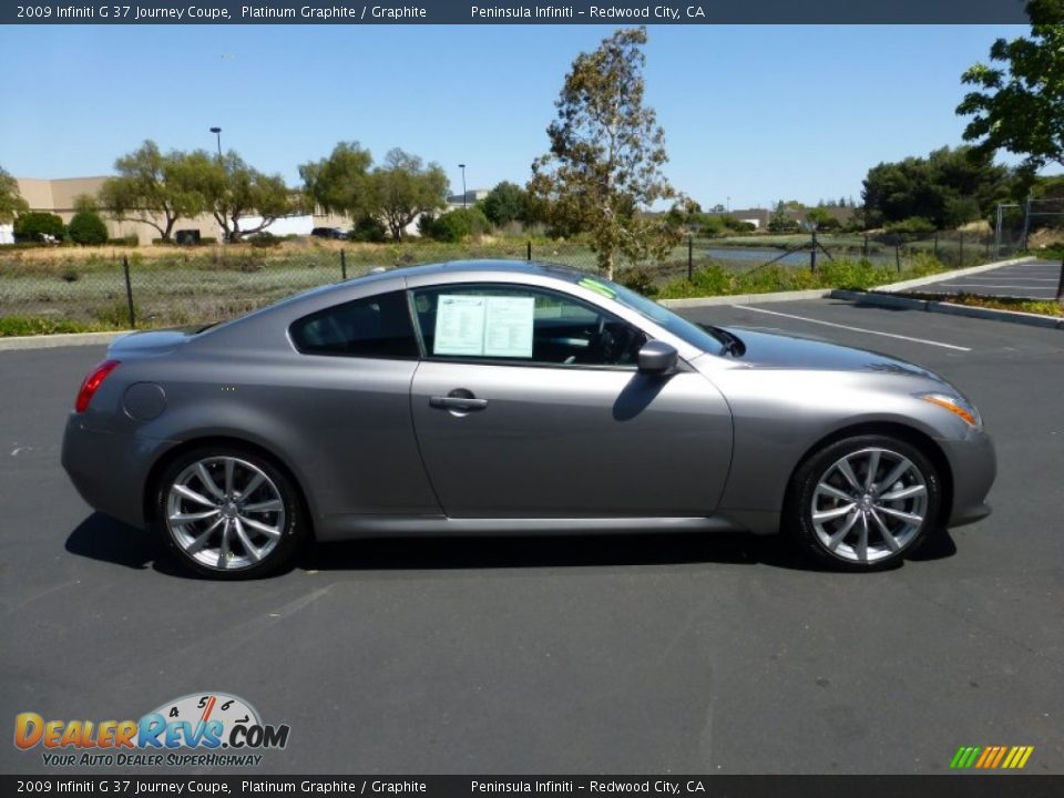 2009 Infiniti G 37 Journey Coupe Platinum Graphite / Graphite Photo #7